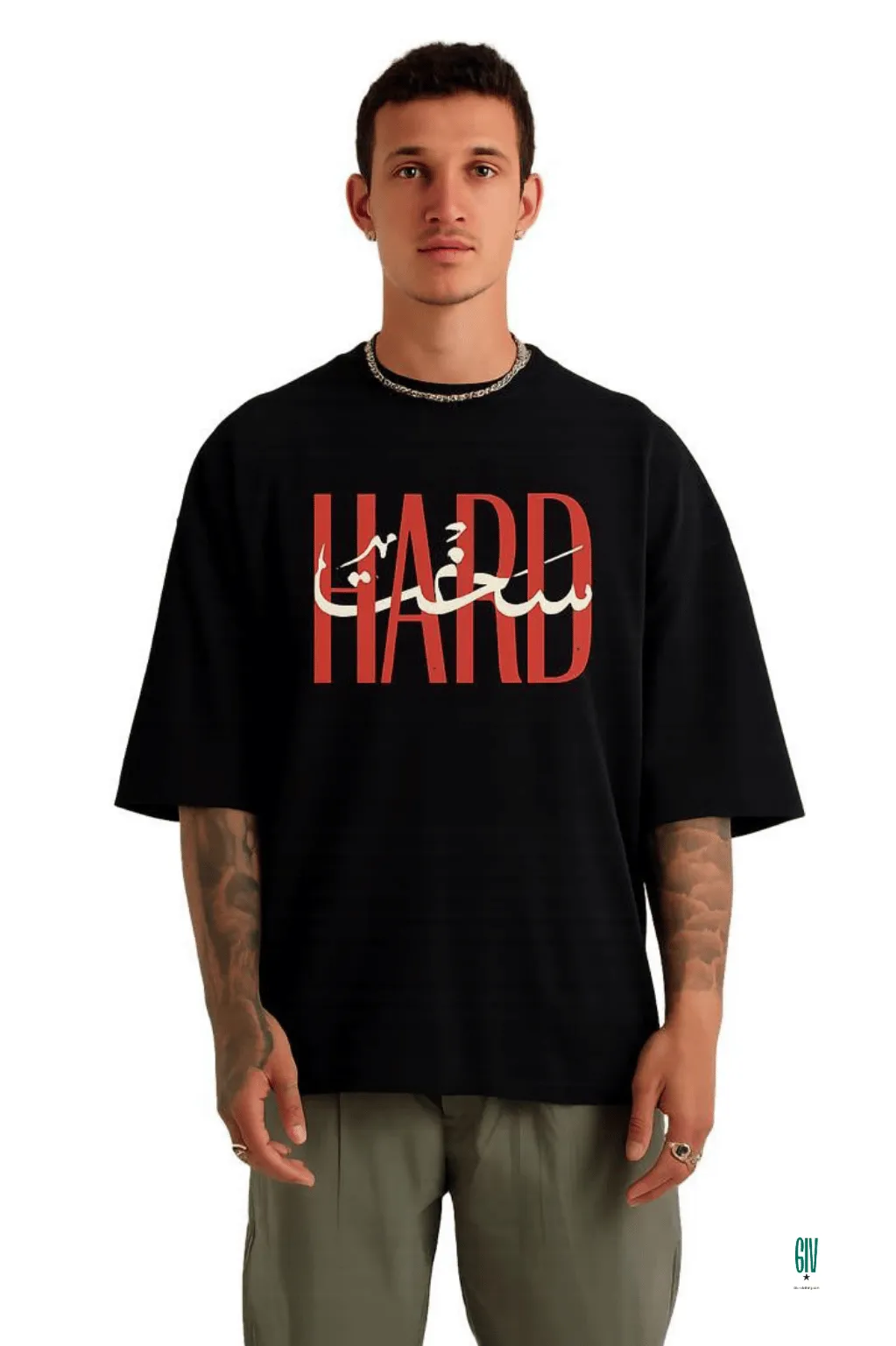 تیشرت مردانه طرح Hard (سخت)